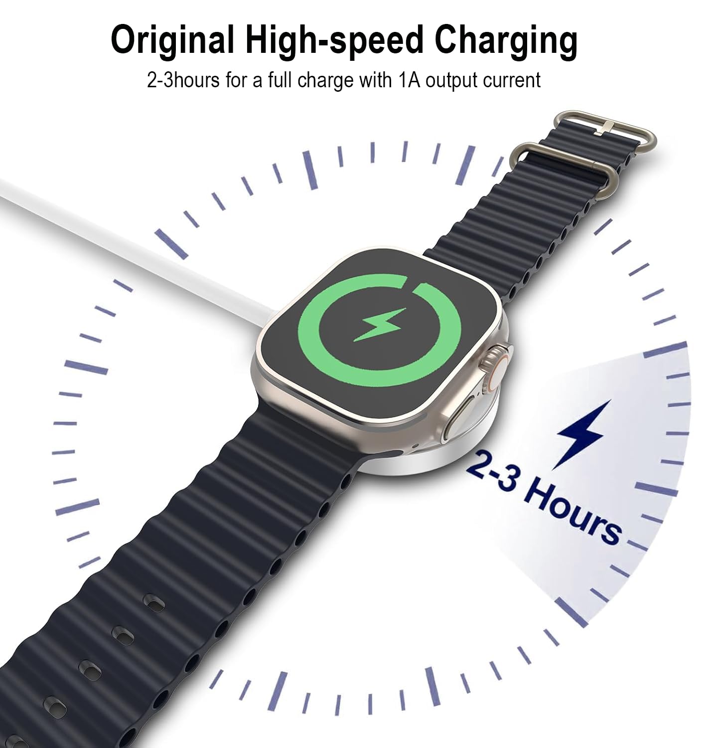 Caricabatterie rapido per Apple Watch, con connettore USB C per iPhone Watch e cavo di ricarica veloce magnetico lungo 1,8 m, portatile, compatibile con iWatch Series 10/9/8/7/SE/SE2/5/4/3/2/1/Ultra