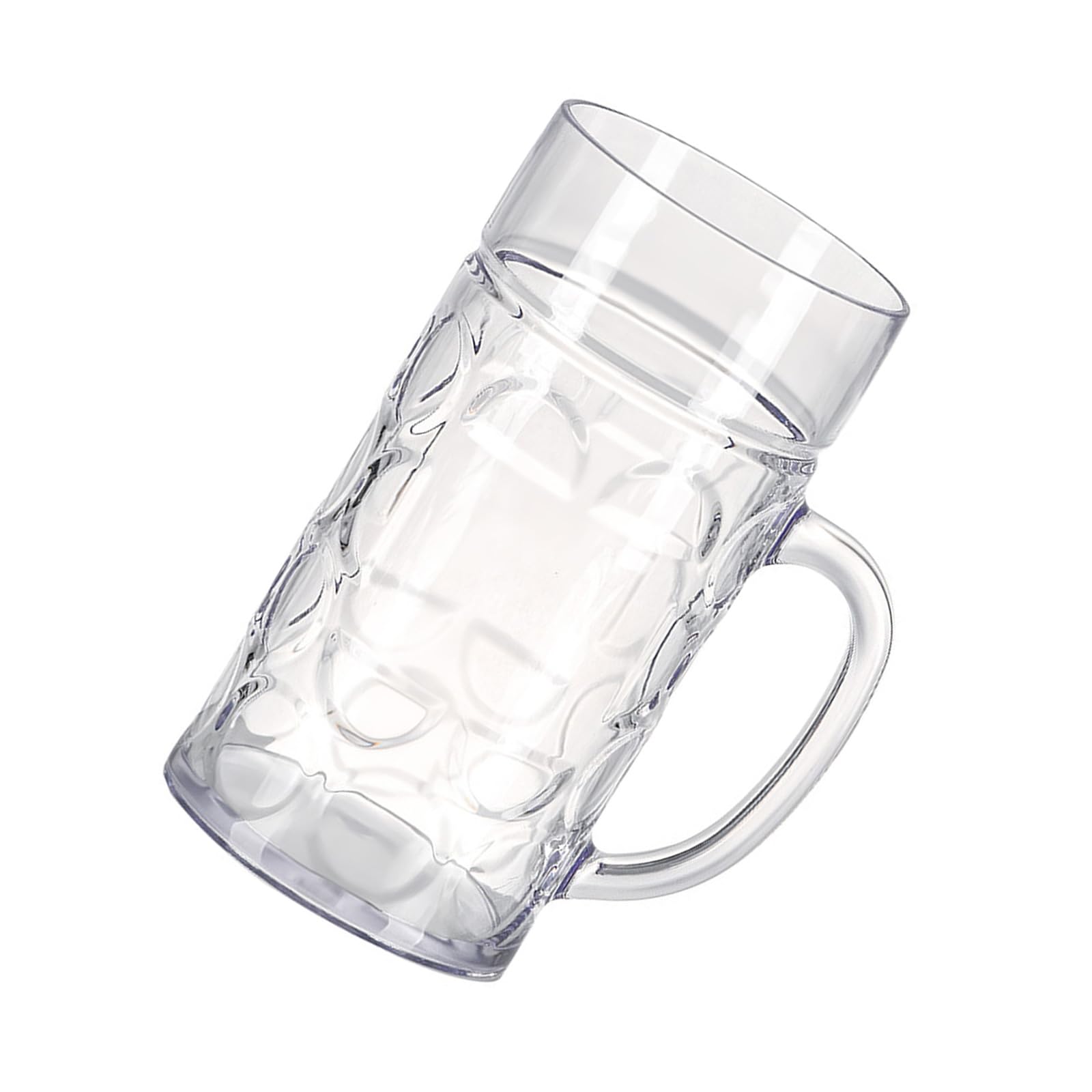 Kalttoy 480Ml Collection Of Dimpled Mugs Large Dimpled Glass Cups Freezers Safe Glass Dishwasher Safe Cup Wide Handle Mug