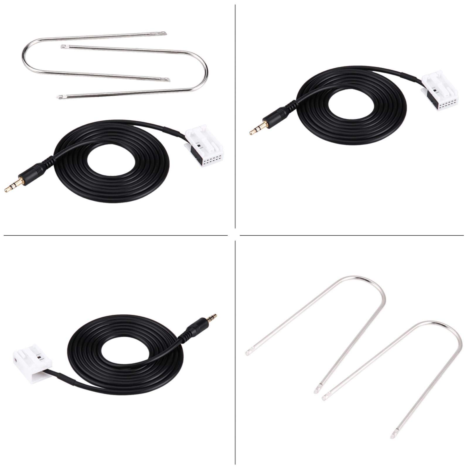 Yctze Cavo AUX Auto Con Jack 3.5mm E Chiavi Estrazione Radio - Adatto Per Peugeot 307 308 407 E Citroen C2 C5 RD4