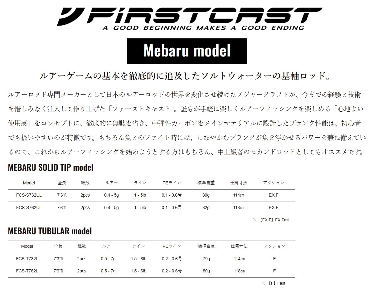 MAJOR CRAFT FIRSTCAST FCS-T762L