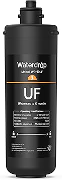 Waterdrop WD-10UF Under Sink Water Filter, Replacement for Waterdrop WD-TSA-UF 3-Stage Ultra-Filtration Under Sink Water Filter System, 12 months, 1 Pack