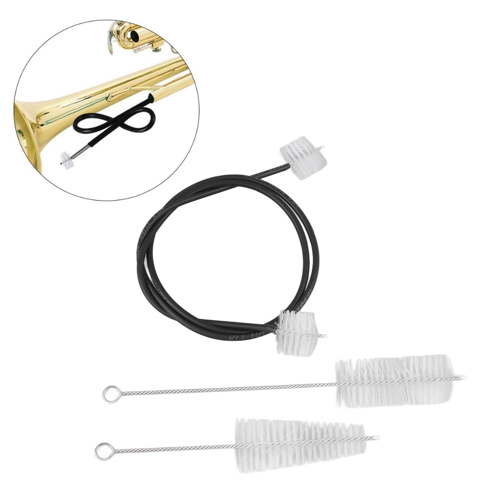 French Horn Cleaning Kit With Rope Brush,Horn Musical Instrument Clean