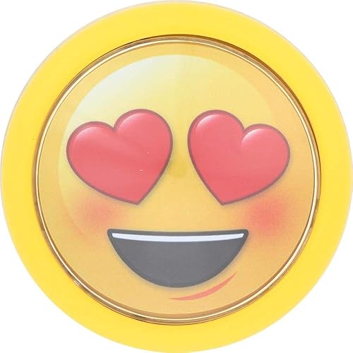 Westek LP2002Y-N3 - Luz de disco de emoji alimentada por batería, paquete de 3, color amarillo