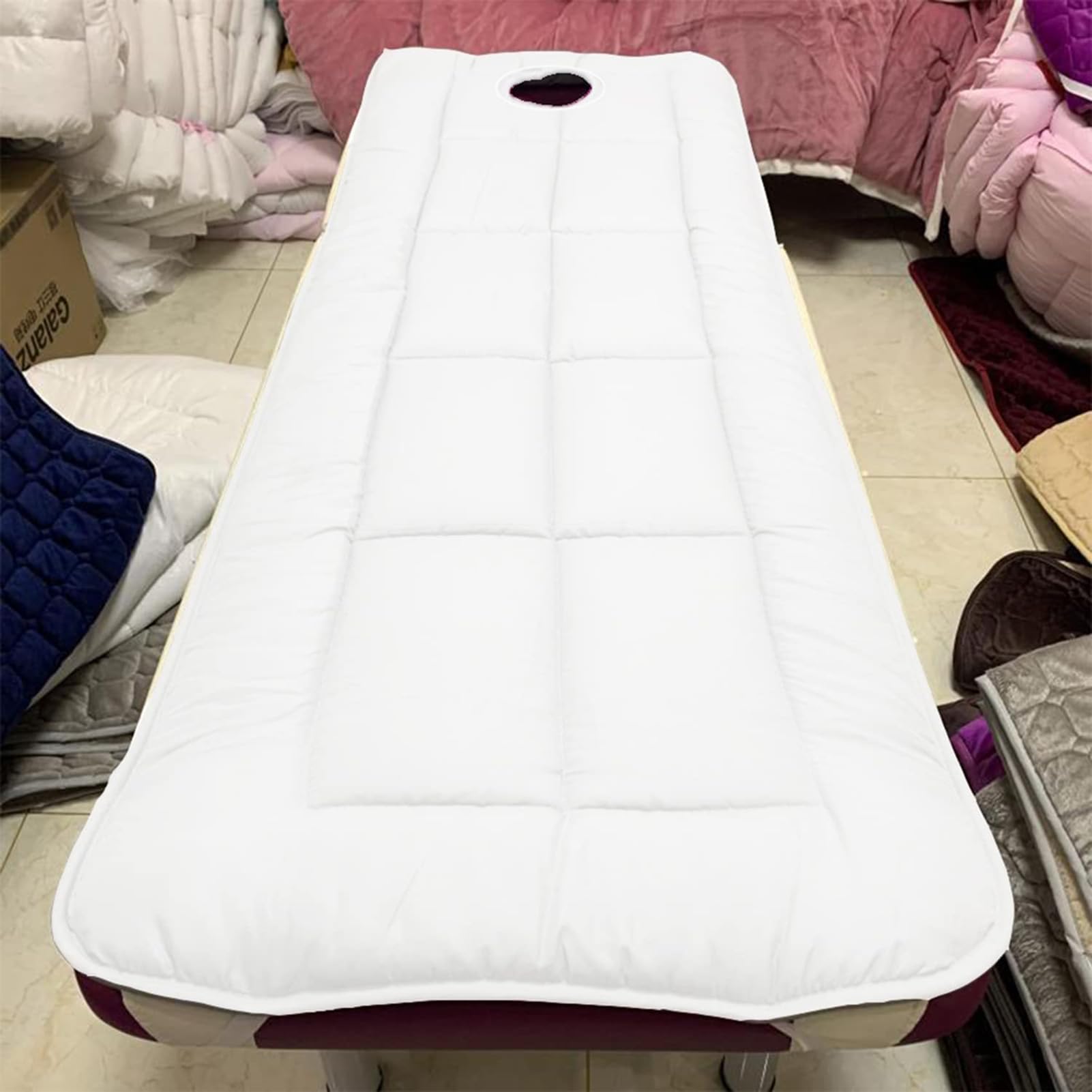 Surmatelas de massage pliable pour lit de salon de beauté et bien-être
