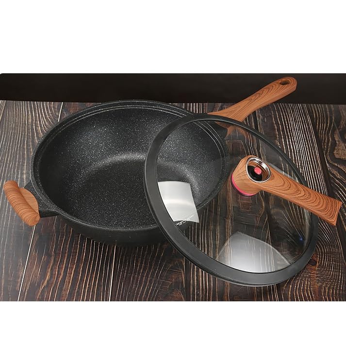 Wok chino sin recubrimiento con fondo redondo miniatura 3