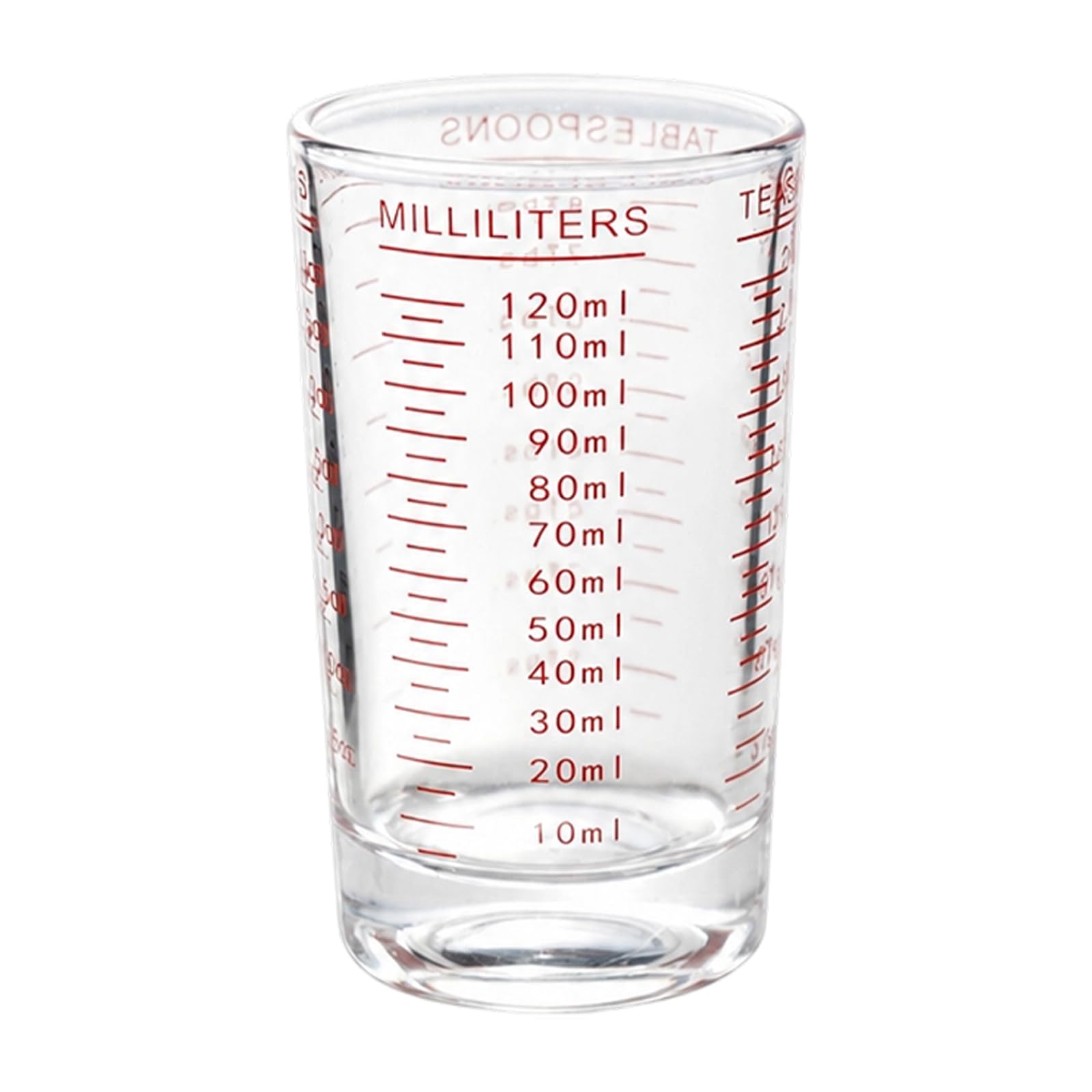 4oz/120ml Glass Measuring Cup with Red Markings, 9.9 X 5 X 5.6 Cm Size