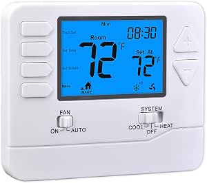 Suuwer 5-1-1 Day Programmable Thermostat for Home 2 Heat/2 Cool Systems