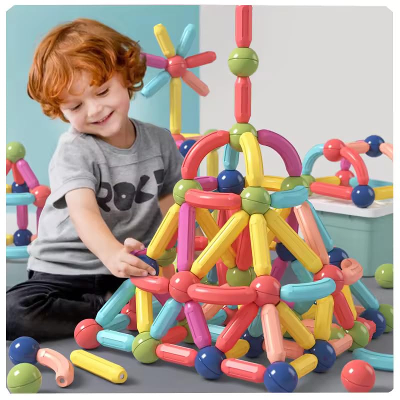 ARIZON Magnetic Building Sticks Blocks Kids Toys, Learning Sticks and Balls, Activities Toys for Toddlers, Educational Magnet Building Blocks,Toys for 3+ Year Old Gifts (84 Pcs Magnetic Stick Block) (B0DGFG98DJ) Amazon Price History, Amazon Price Tracker