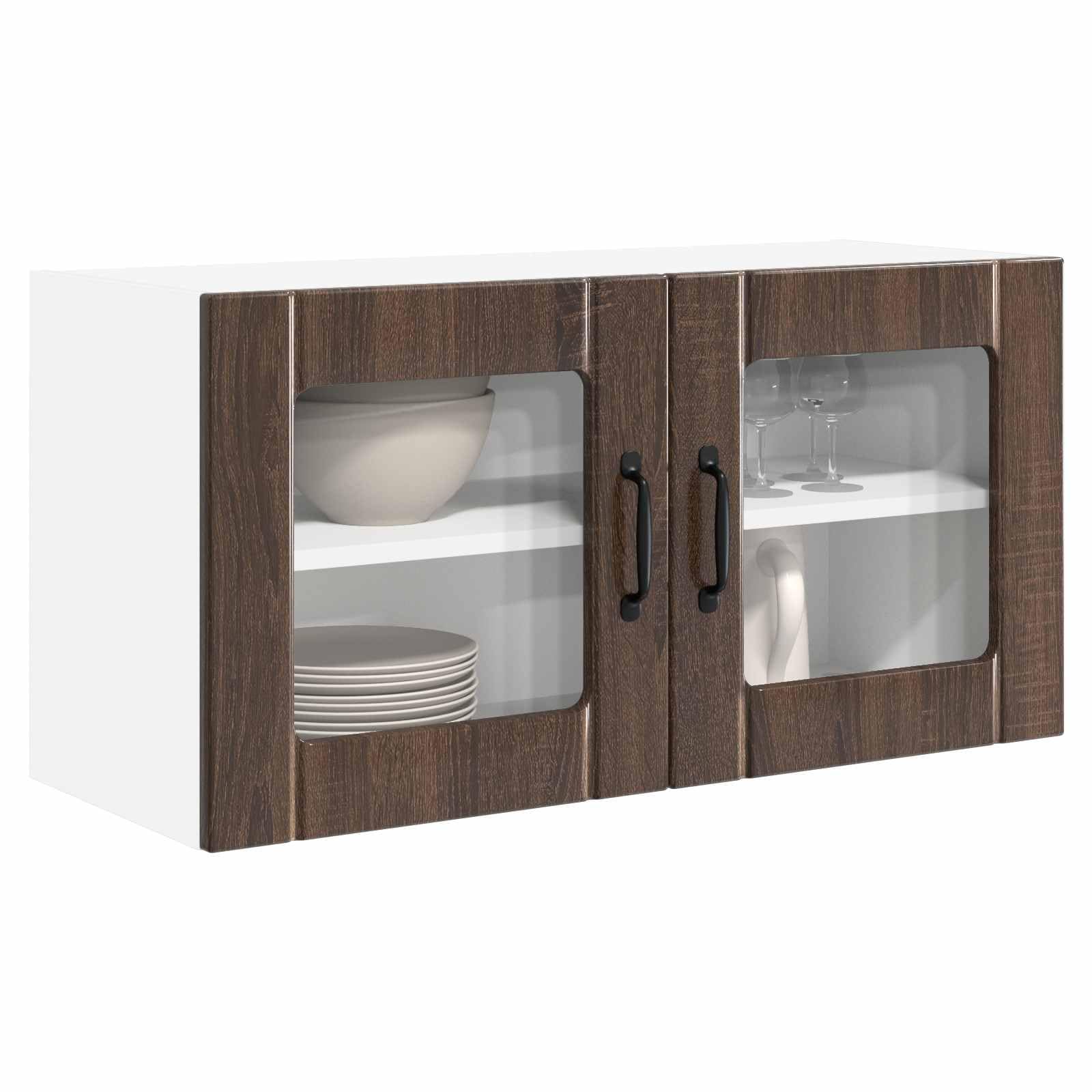 Meuble en bois durable Porto chêne brun pour cuisine épurée