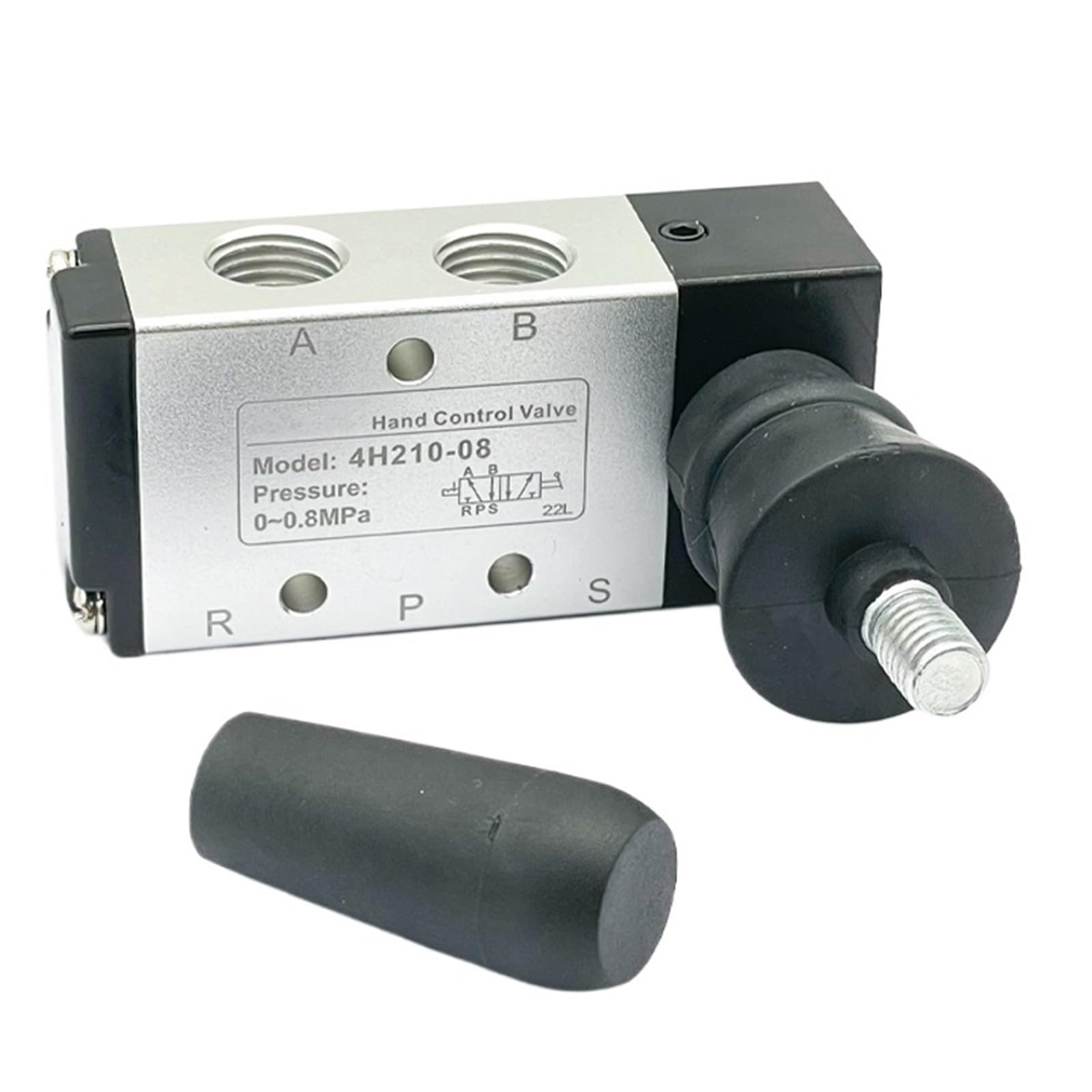 1pcs 4H210-08 1/4 "2 Posizioni 5 Port Air Valvola di controllo manuale pneumatica Valvola di controllo pneumatica 5/2 vie Leva manuale azionata valvola di controllo (4H210-08 6mm)