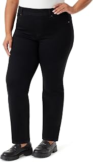 Gloria Vanderbilt Women's Shape Effect Pull on High Rise Straight Leg Jean Plus