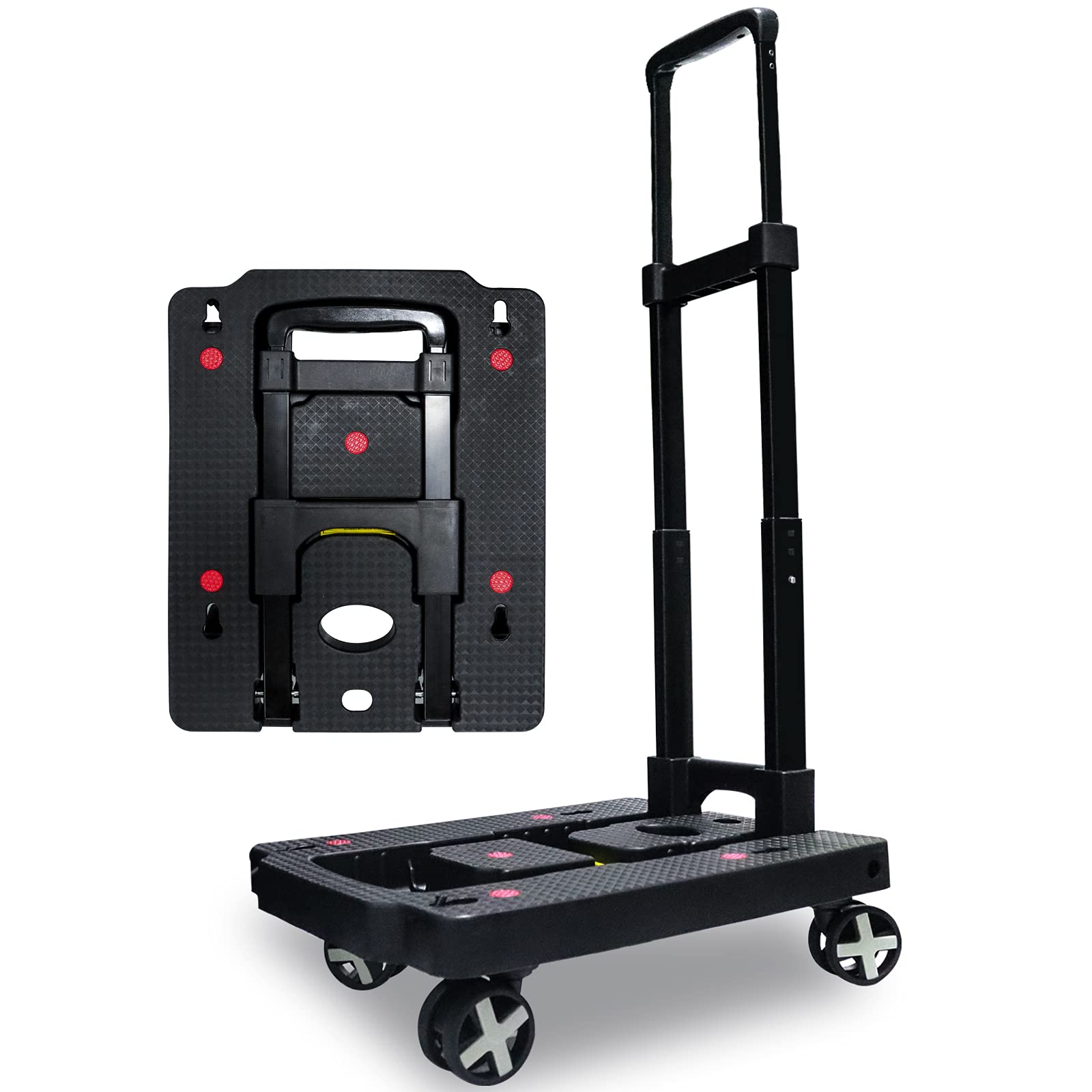 Monyus Portable Folding Hand Truck, 110 lbs Heavy Duty Luggage Cart