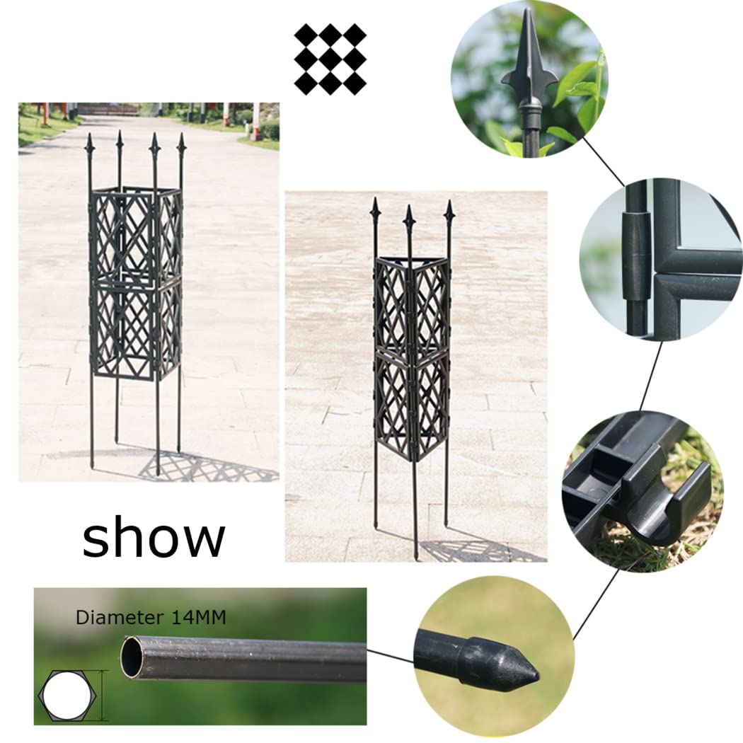 Traliccio da Giardino per Piante rampicanti, Robusto Traliccio in Ferro, Struttura per Piante, Metallo per Esterni, Bianco, 30 * 130 cm/11,8 * 51,1 Pollici