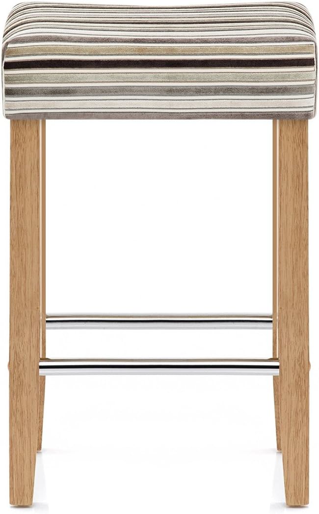 Atlantic Shopping Otis Oak Bar Stool Stripe