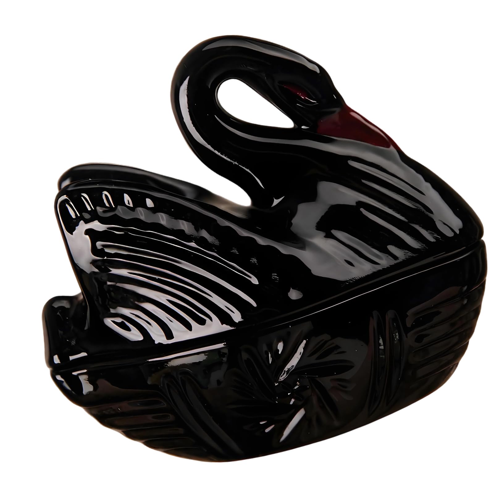 Mekalero Glass Ducks Shape Candy Jar with Lid Covered Dishes Plate for Kitchen Desktop Decors and Storage of Snacks Dessert Candy Jar with Lid