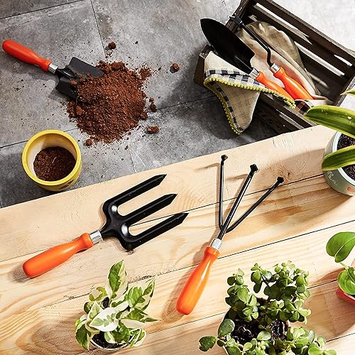 Leafypets Fork Durable Garden Fork Tools Garden Tools for Soil Digging & Planting use for Gardening & Kitchen Garden Tools Rust Resistant Hand Fork Pack of 1 - Image 4 thumbnail