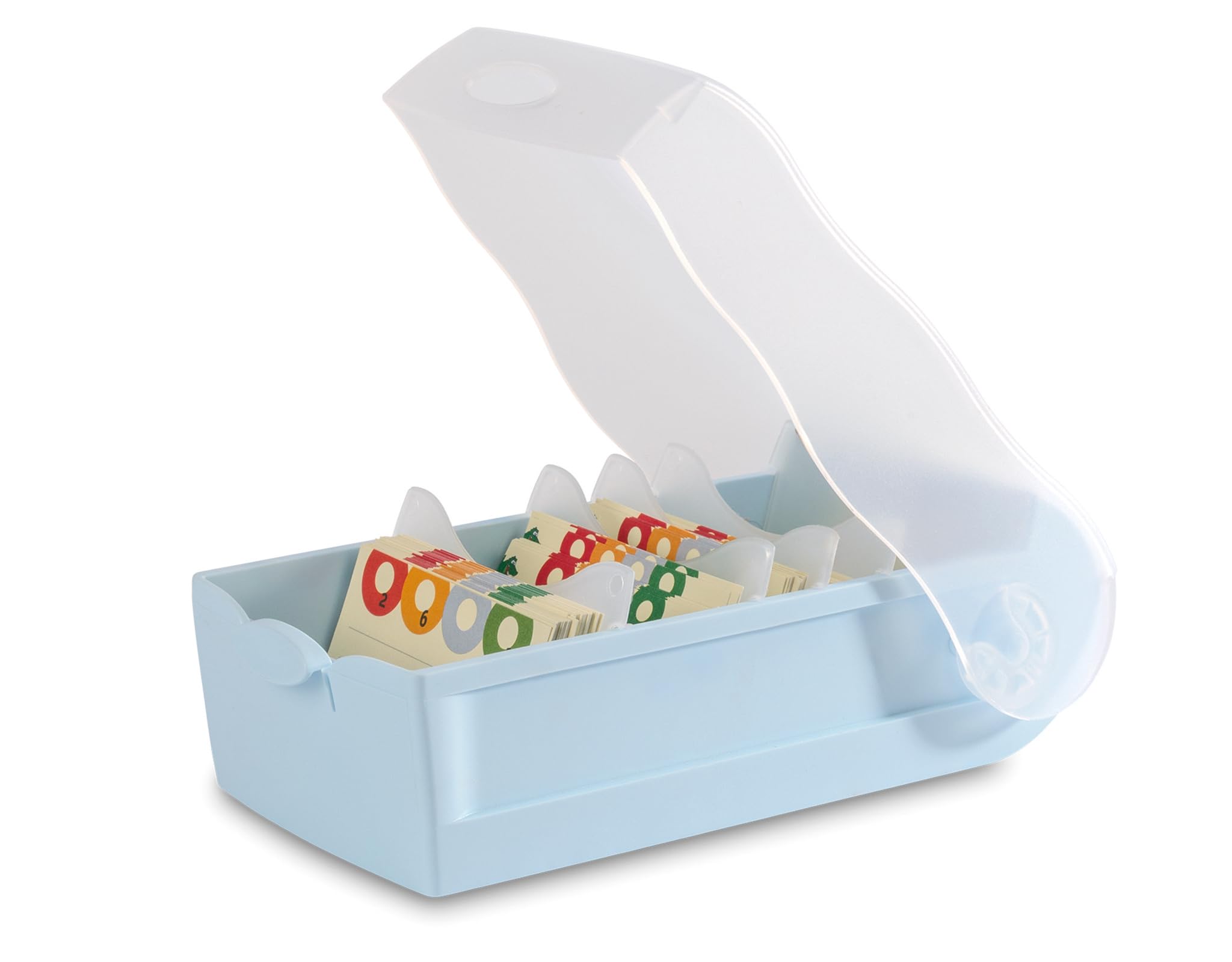 HAN Croco flashcard Box, Easy to Learn Vocabulary with 5-Compartment Learning System, DIN A7 Index Box for 900 Cards, Including 5 Support Plates + 100 flashcards, Index Box, Learning Box, 997-884,