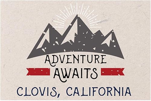 Clovis California Souvenir - Imán de nevera de 2 x 3 pulgadas, diseño de aventura