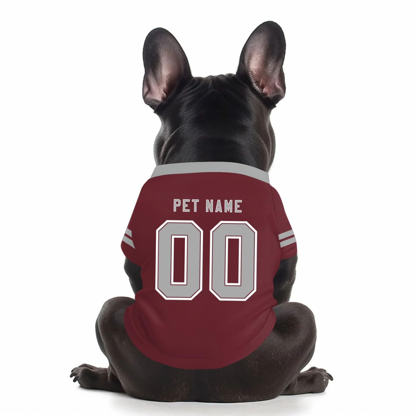 Customized Dog T-Shirt with Number, Personalized Dog Football Shirt, Breathable & Quiack Dry Football Jersey Gym Shirt for Large Medium Small Dogs & Cats — image 1