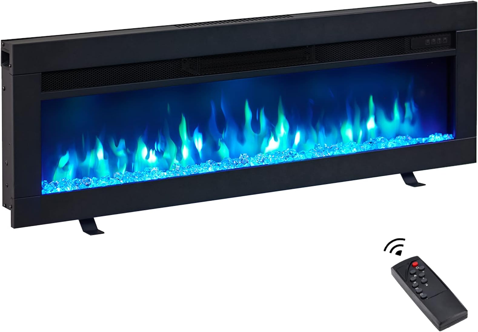Efiretric® Arthur 40" W 3 in 1 Electric Fireplace (EF457), Freestanding, Wall Mounted, Recessed, 9 Colors Flame Effect, TV Media Wall, Heater 750W/1500W, Remote Control