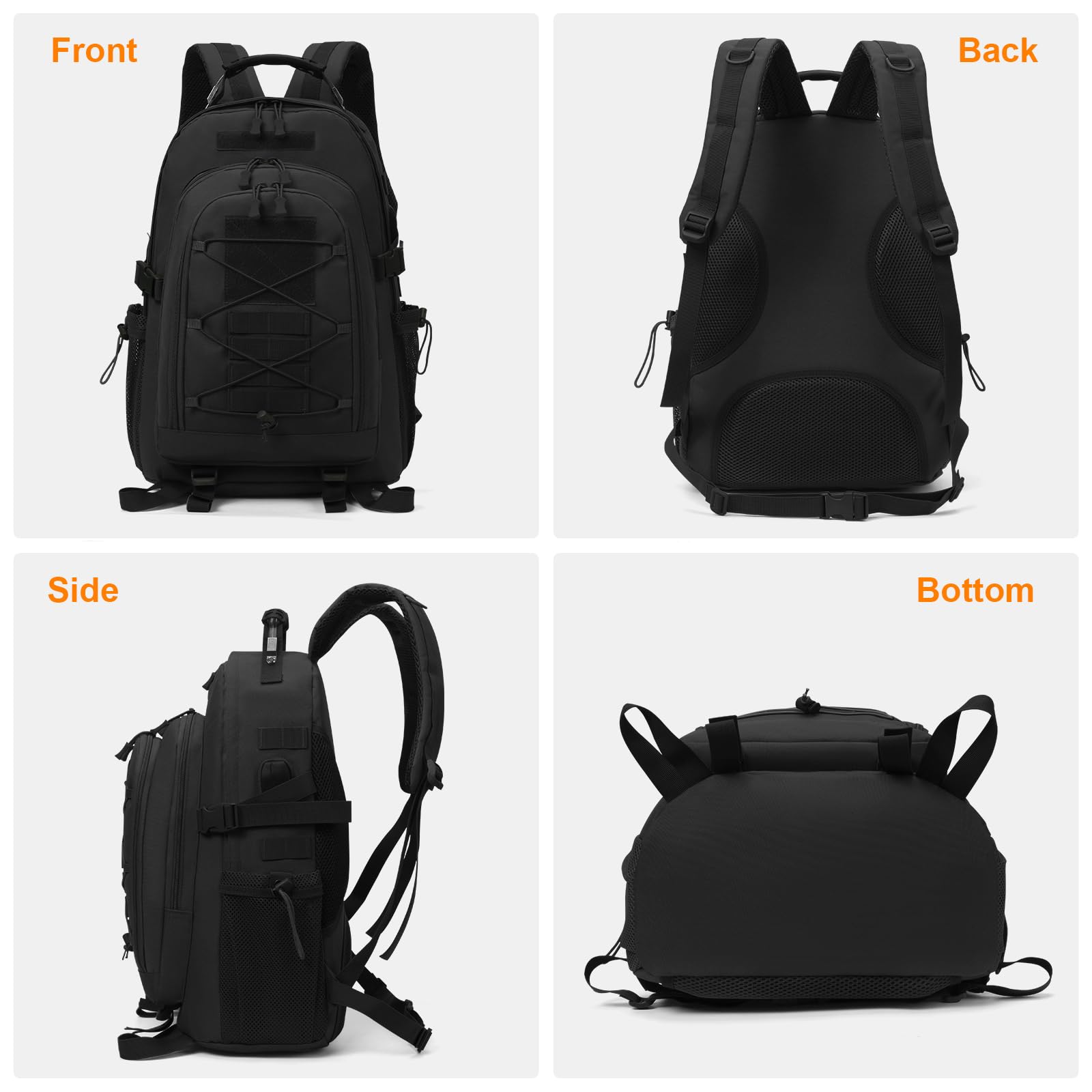 VINBAGGE 35L/40L Sac à Dos Randonnée Sac à Dos Militaire Tactique Molle Sac à Dos Multifonction pour Outdoor Voyage Trekking Camping Chasse