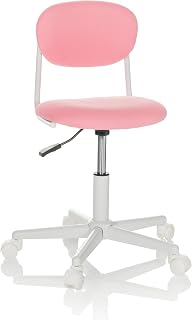 hjh OFFICE Silla giratoria Infantil KIDDY Base I, de Tela, con Respaldo perfilado, Rosa, 719239