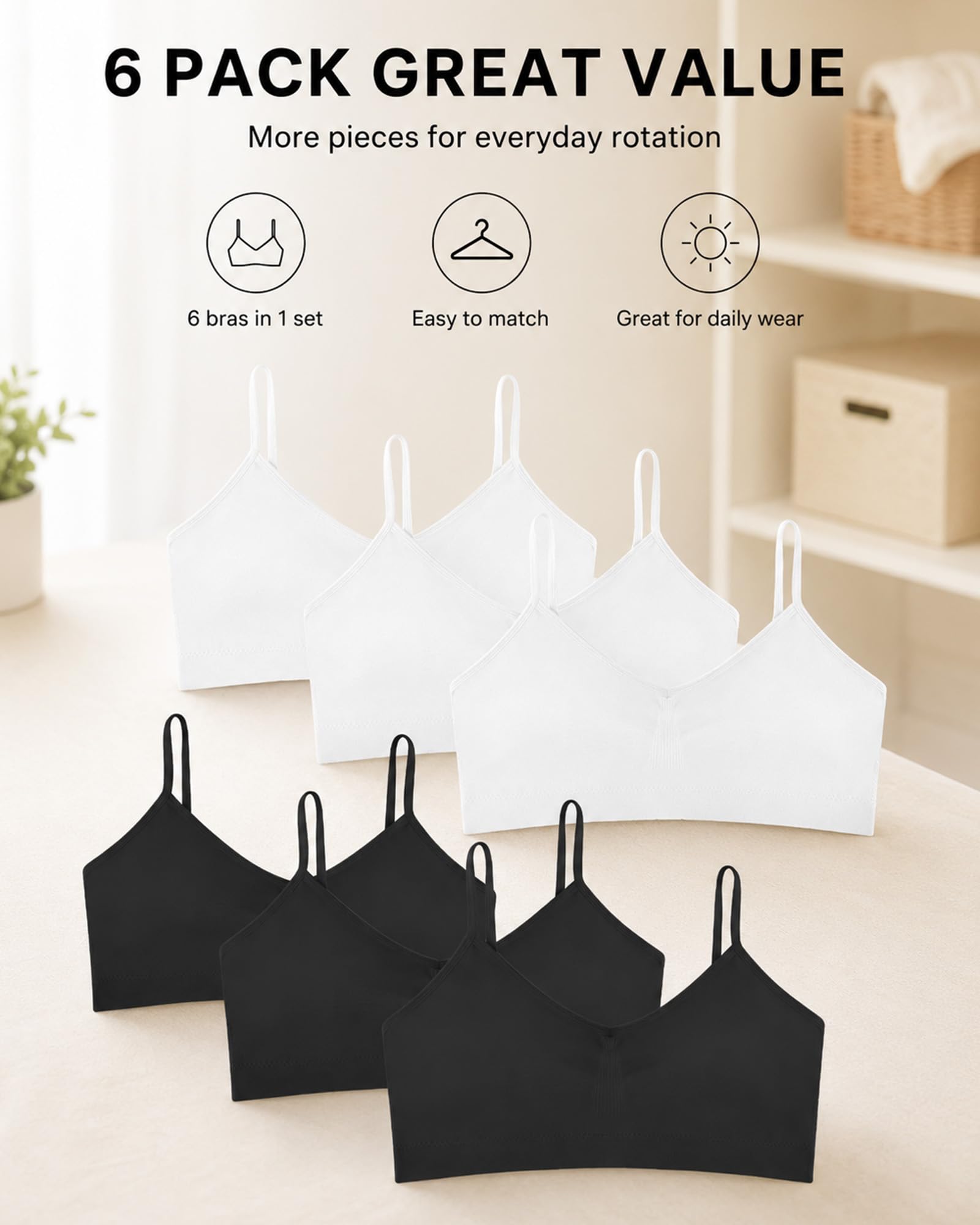 POWER UNICO FLOWER Soutien-gorge d'entraînement sans couture avec coussinets amovibles pour filles