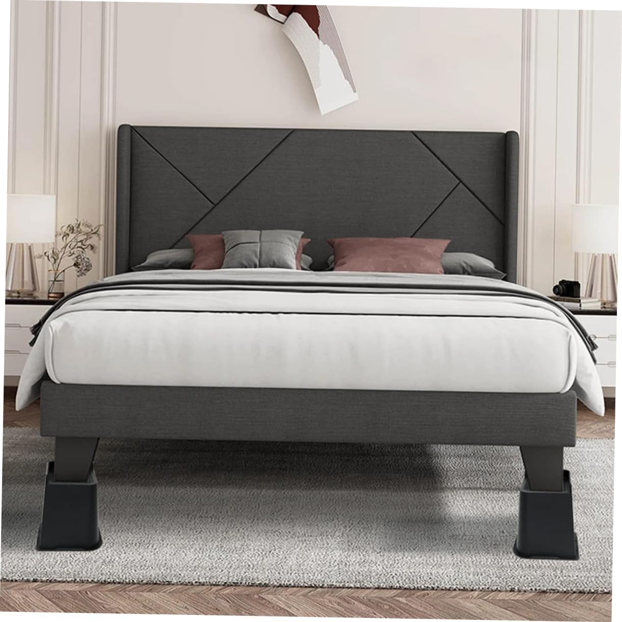 4pcs Slip Bed Feet Couch Lifters Furniture Risers for Height Table Chair Desk