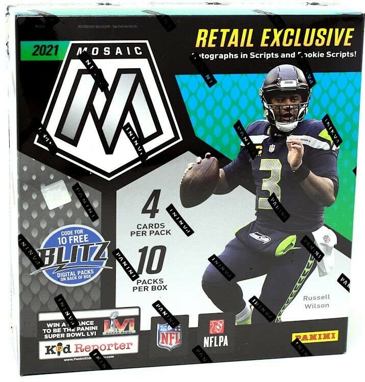 Amazon.com: Panini 2021 Football Mosaic Mega Box (Blue