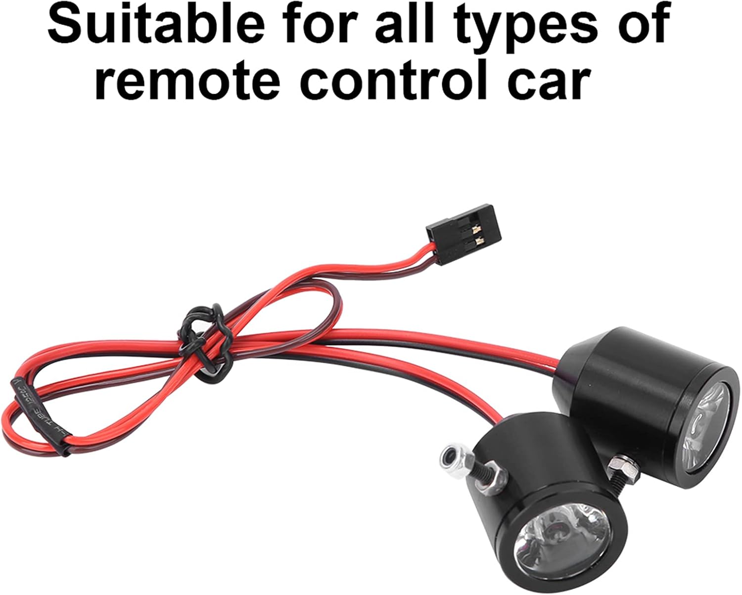 RC Spotlights, Crawler Headlight LED Light Bar Kit 3W Car Front Light Searchlights Roof Rack Lamp Receiver Powered Bright Lights Simulation Spare Part Replacement for Kids Toy Truck Vehicle Model