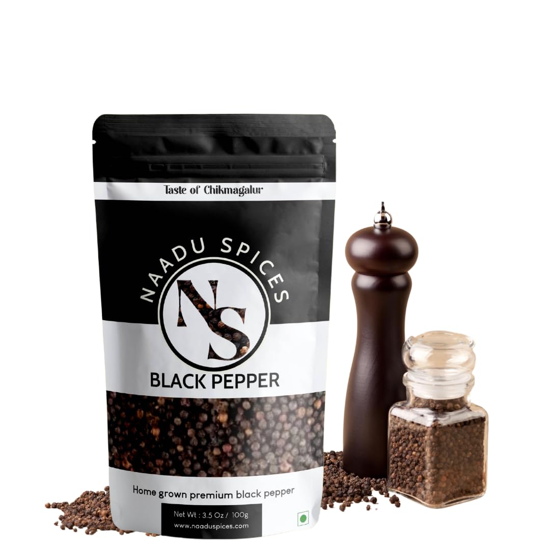 Naadu Spices Black Pepper Whole | Extra bold pepper | Delivered straight from our farm | 100 percent raw organic black peper | Premium Pepper | Authentic pure black pepper | Kali mirch | 500 gm (B0D35YSSJG) Amazon Price History, Amazon Price Tracker