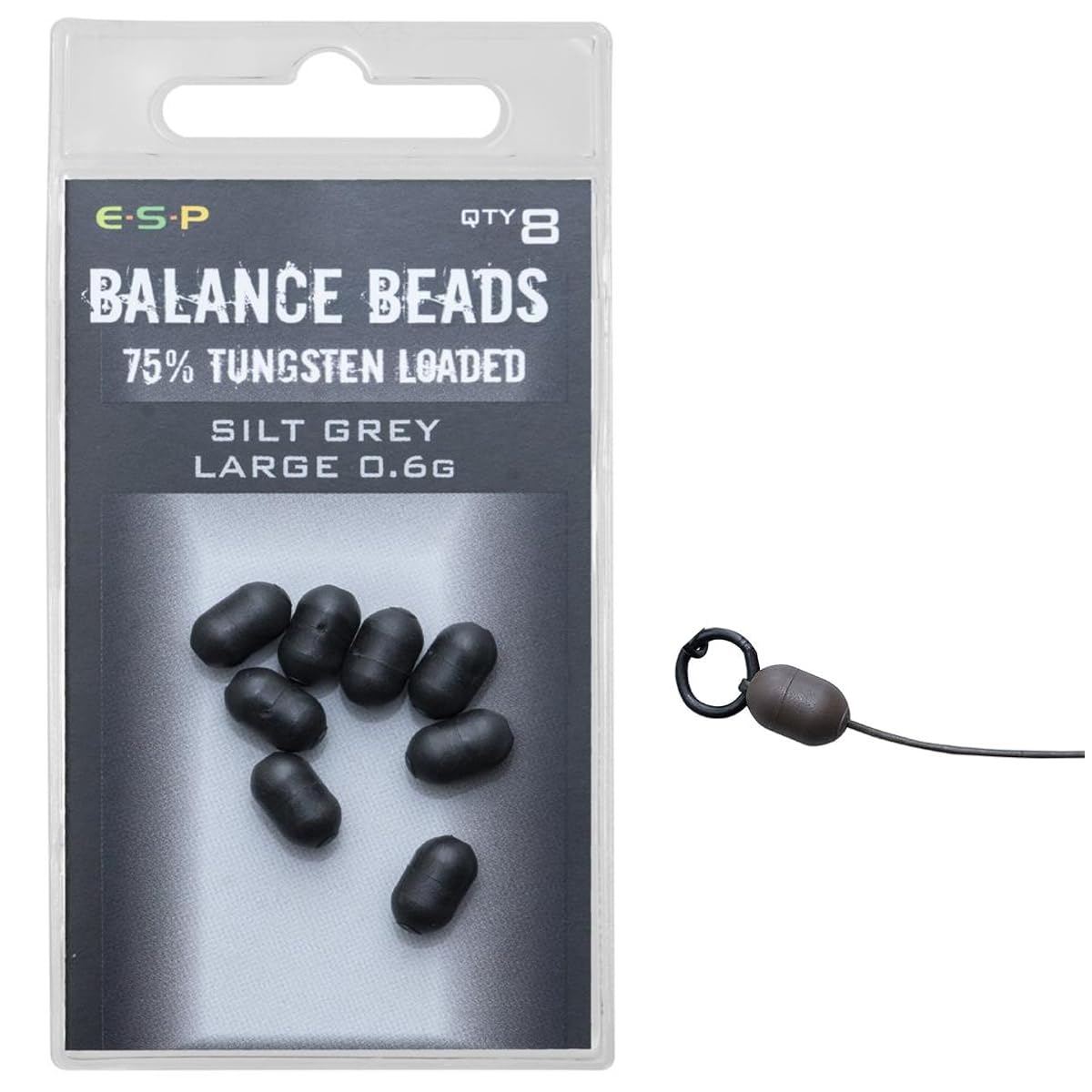 ESP Tungsten Loaded Balance Beads Silt Grey: Large
