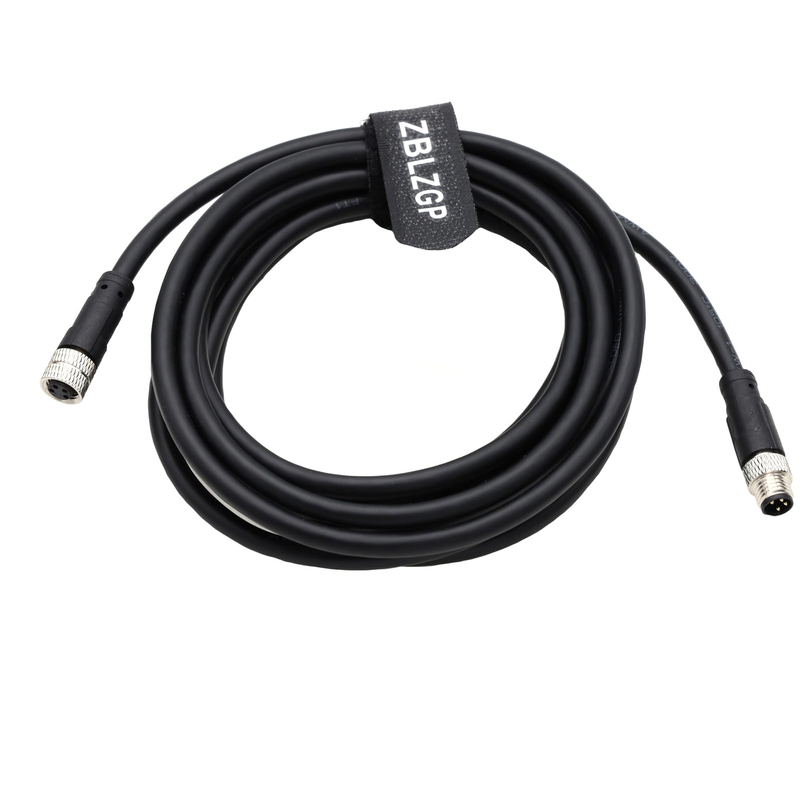 ZBLZGP M8 A Code 4 Pin Sensor Camera Cable Aviation Inserts Connector Screw Plug Connect PVC Male Female Extension Cable for Industrial Cameras 3M/9.8FT