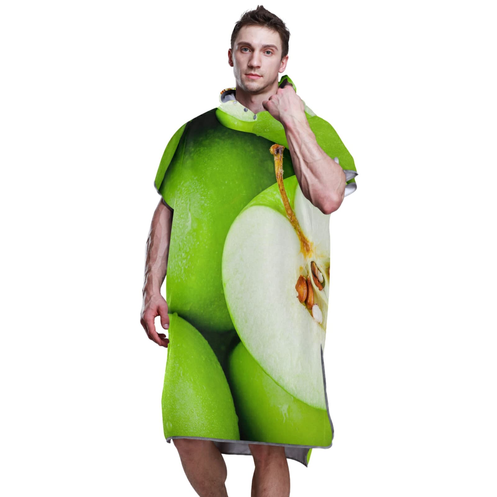 Poncho de surf pour adulte avec capuche et poche, séchage rapide, en microfibre, pour bain, plage, extérieur