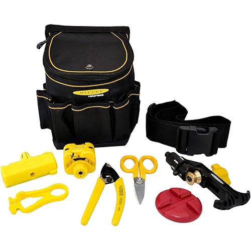 Miller Advanced Fiber-Optic Tool Kit and Storage Pouch, Removable Waist or Shoulder Strap, Wear- and Water-Resistant High-Density Oxford, Portable Set for Professional Electricians and Technicians