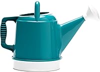 Bloem Deluxe 2.5 Gallon Resin Watering Can - Bermuda Teal Green, UV-Protected, Removable Nozzle for Indoor & Outdoor Use