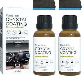 Crystal Coating for Car Bike Plastic Parts | 30ml PVC Restorer for Car Revitalizing Coating Agent | Car Maintenance Dashboard Plastic Parts Crystal Coating Cleaner (2)