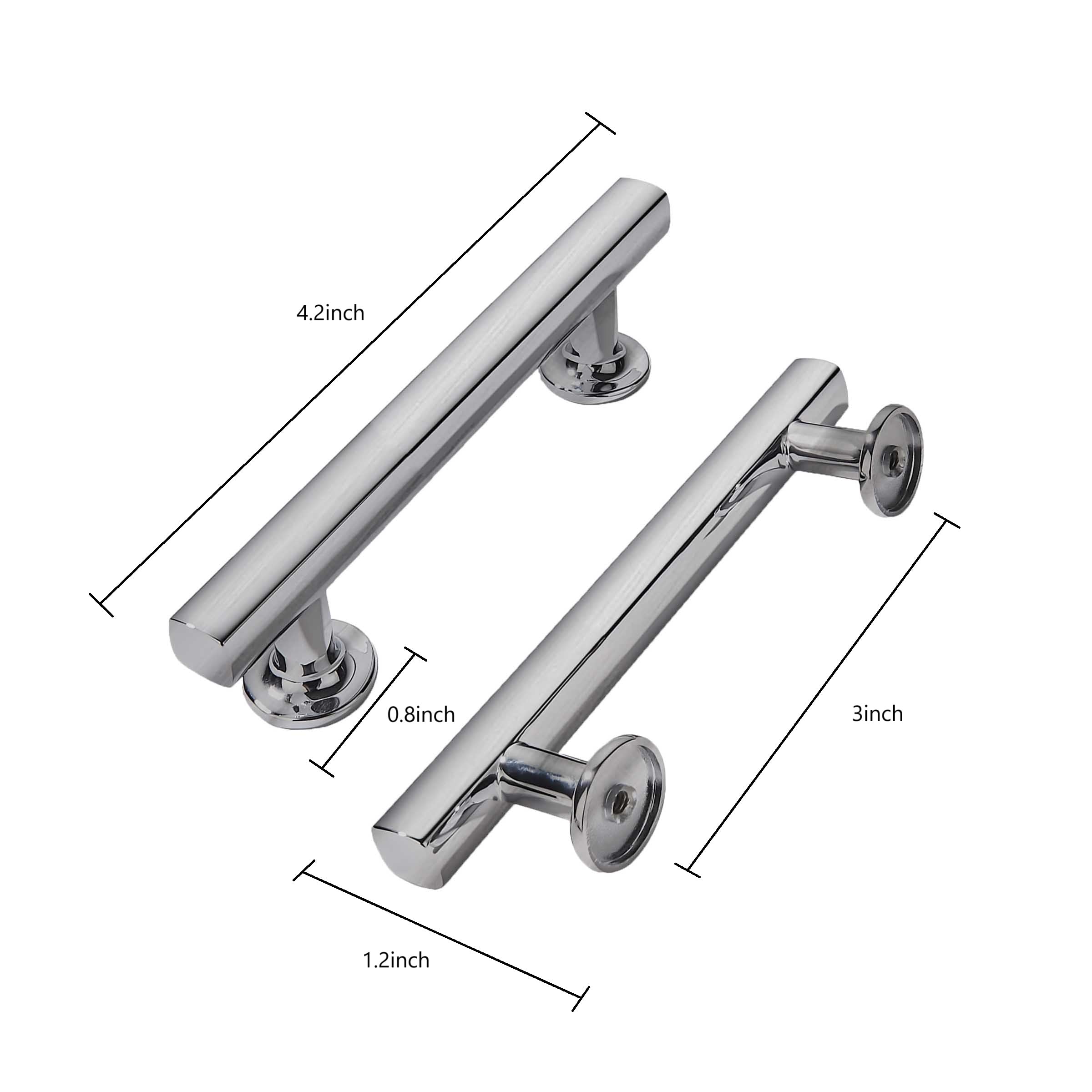 KHTUMEWARE-297 Brushed Nickel Cabinet Pulls CTC 3 in (76 mm) 10-Pack in Brushed Nickel — KHTUMEWARE