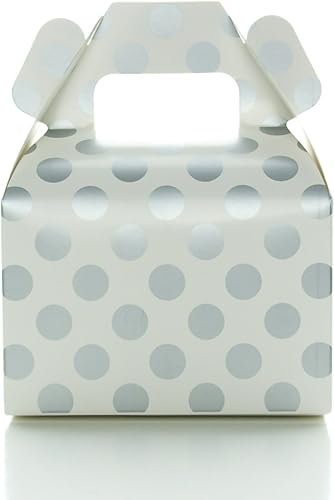 Miniatura 7 de Food With Fashion Cajas de dulces azul claro, caja de regalo de lunares azul bebé (paquete de 12)  Cajas de dulces para bufé, suministros de mesa de