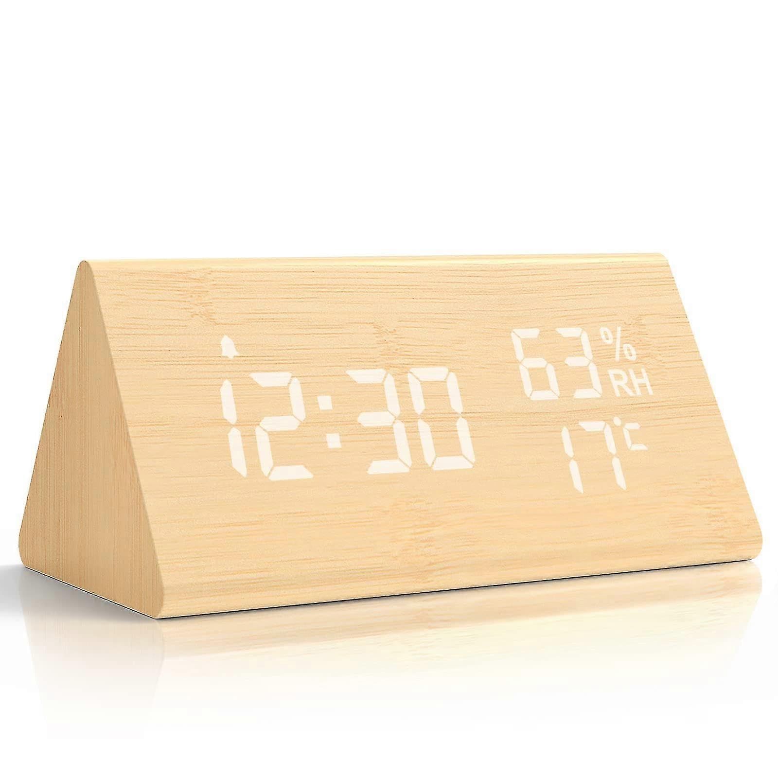JOYHAPPST Alarm Clock Digital Led Alarm Clock Triangular Desk Clock Student Bedside Clock