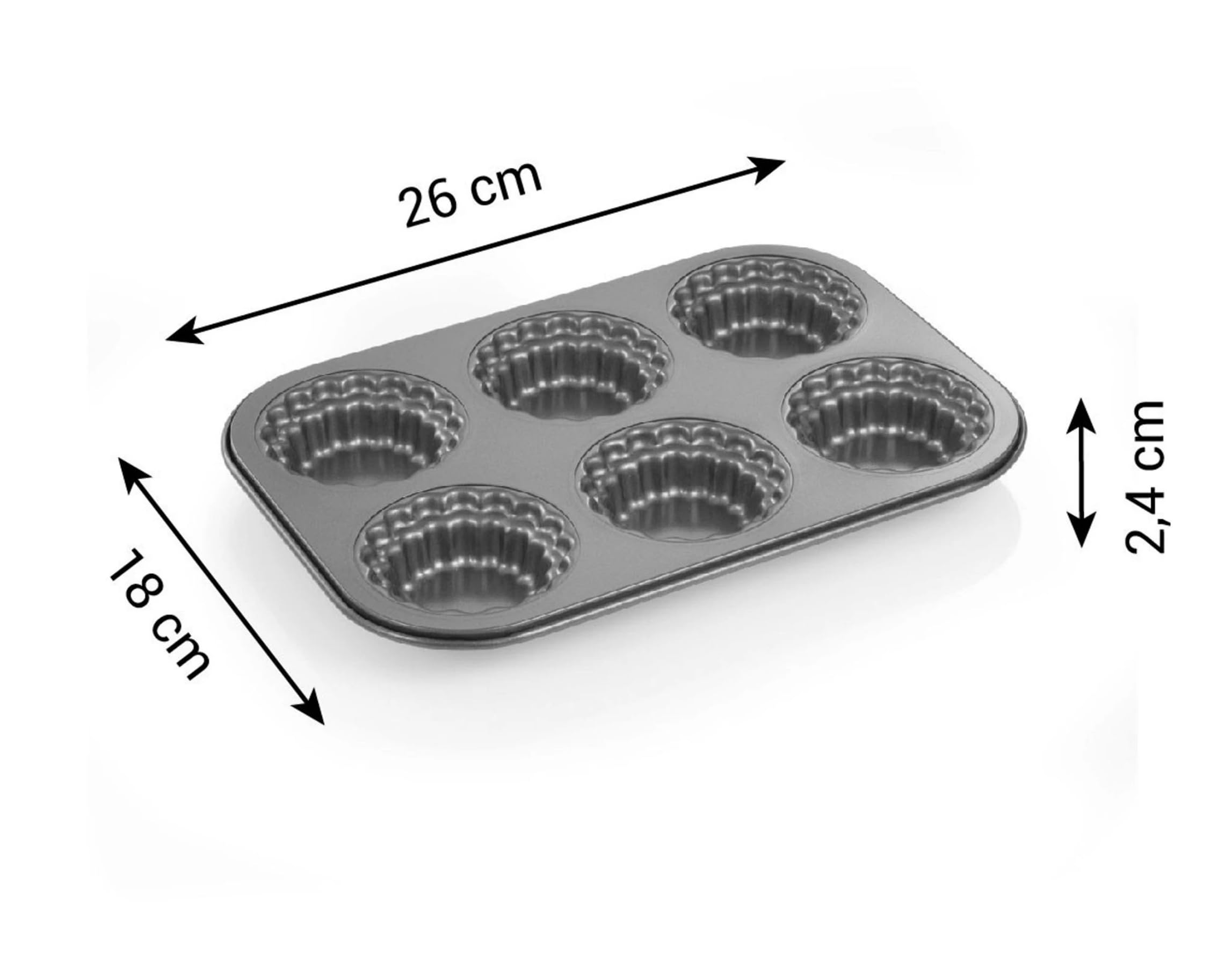 Tescoma 623230 Stampo 6 Crostatine 26x18 cm, linea DELÍCIA