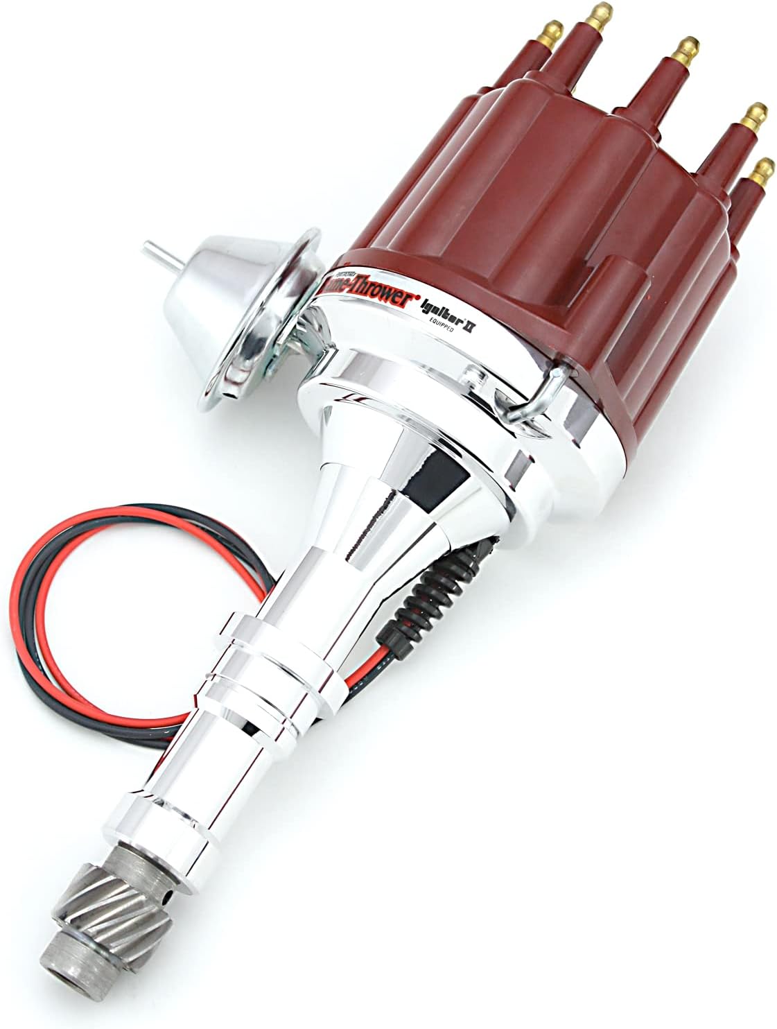 Pertronix D7151711 Red Vacuum Billet Male Distributor Cap for I3 Buick V8 215-350