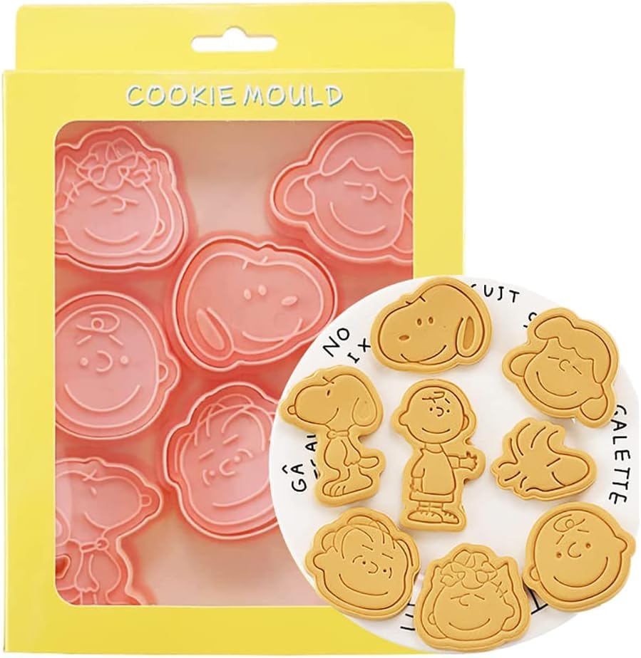 Amazon | MOPQAWRV 8点セット For スヌーピー クッキー型 3D For