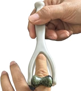 Fingermassageroller Portabel Jade Handhållen Avslappning | Fingermassage Roller Verktyg Portabel För Män Och Kvinnor, Daglig Användning, , Salonger, Resor, Kontor, Sovsal