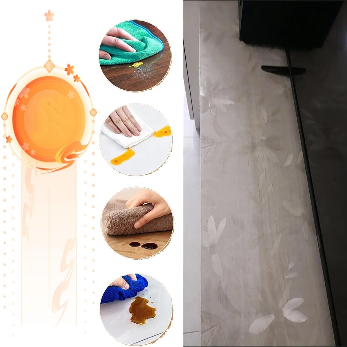Sous-main Transparent Antidérapant Tapis D'écriture Housse En PVC Transparent Pour Bureau Et Ordinateur Grand Tapis Pour Clavier(70x120cm)