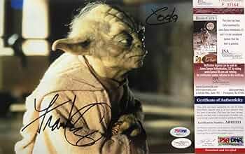 スターウォーズ　ヨーダ　サイン入り Amazon.co.jp: PSA/DNA & JSA 鑑定済本物 フランクオズ