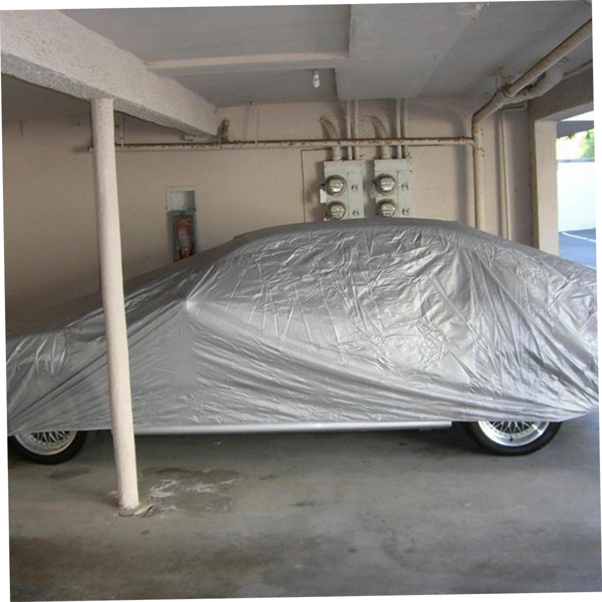 SEWOART Car Sunscreen Cover Silver Car Cover for Fit Outdoor from Rain and Rays — view 5