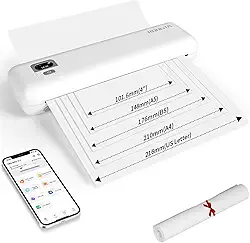 Rongta Impressora térmica portátil 300DPI F82, impressoras sem tinta sem fio com WiFi/Bluetooth, suporta papel térmico US Letter/A4/A5/B5 e etiquetas de 2-4 polegadas, compatível com telefones e