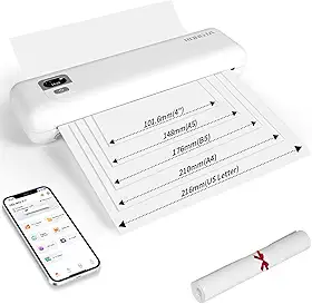 Rongta Impressora térmica portátil 300DPI F82, impressoras sem tinta sem fio com WiFi/Bluetooth, suporta papel térmico US Letter/A4/A5/B5 e etiquetas de 2-4 polegadas, compatível com telefones e