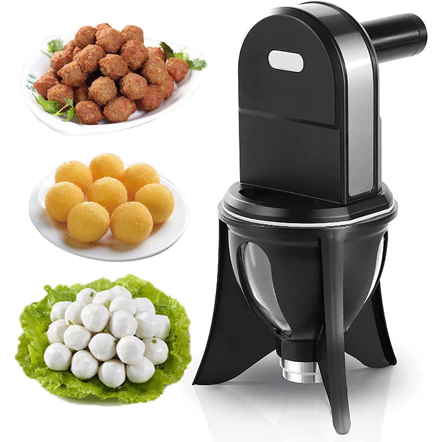 BAIXDM Automatic Meatball Forming Machine, 3pcs/time, Aperture 1.5CM, Small Automatic Sweet Dumpling Machine Meatball Maker Making Machine, Perfect for Your Kitchen